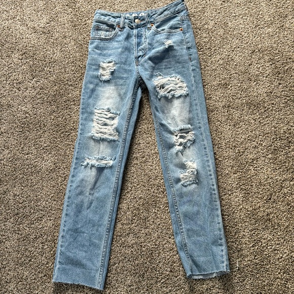 S.O.N.G.Straight Fit High Rise Jeans - Picture 1 of 4
